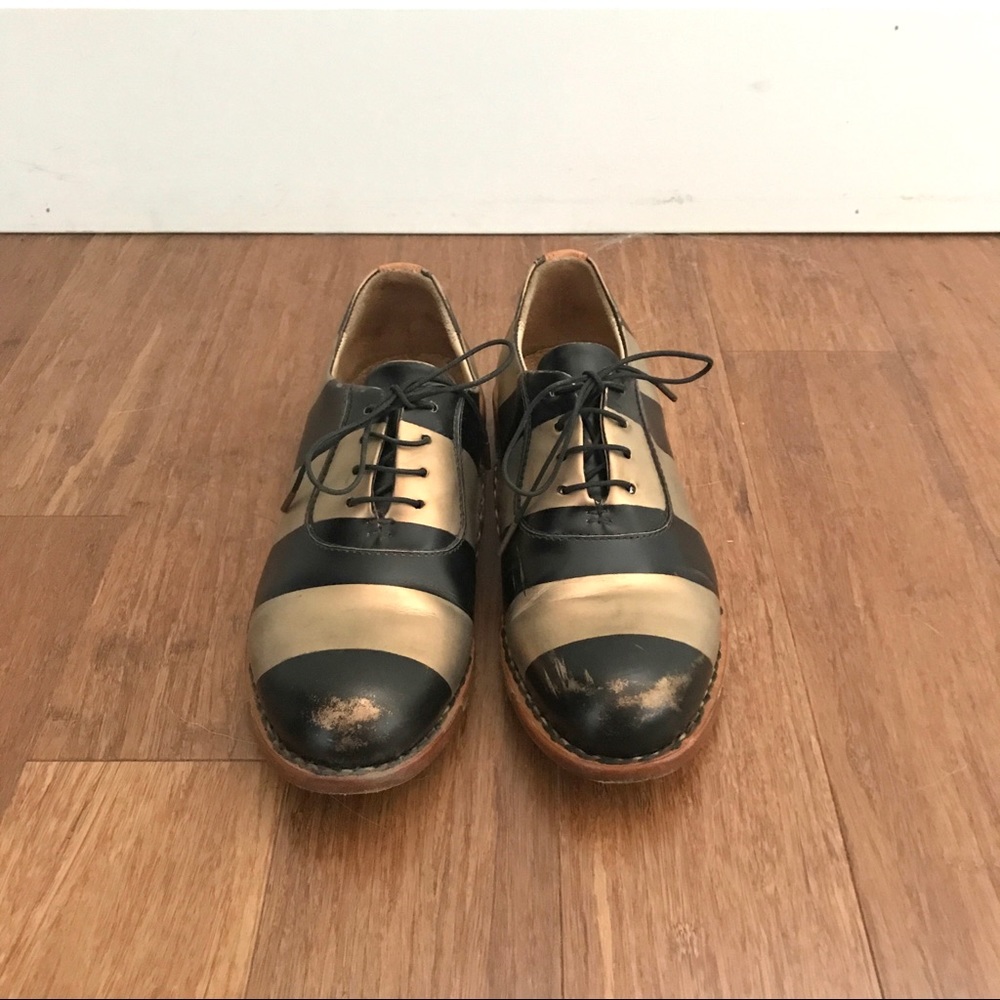 Mr.Smith gold stripe oxfords